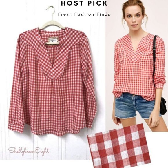 Anthropologie Tops - ❌❌SOLD❌❌ HOLDING HORSES GINGHAM Devon Top 10 12